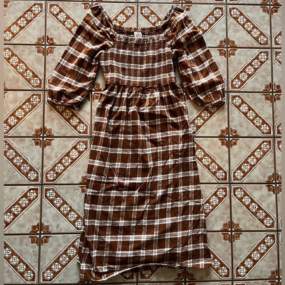 Ingrid Isabel Maternity Plaid Dress